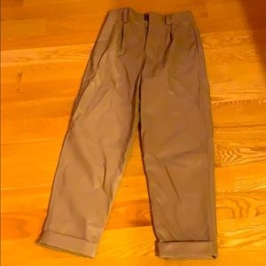 Faux leather camel Zara pants never worn